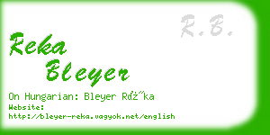 reka bleyer business card